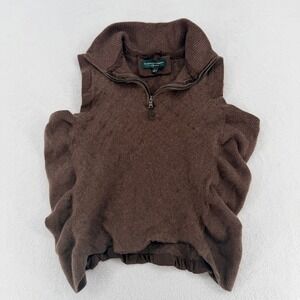 Fairway & Greene Wool Cashmere Zip Sweater Vest L
